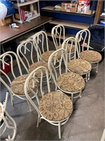 Eight parlor room chairs, 18” seat height***