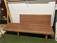 74 inches long bench made from bowling alley