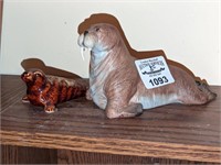 Aynsley Walrus & pottery seal