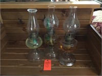 3-large oil lamps