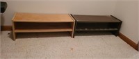 2 fiberboard shoe storage shelves