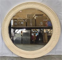 Large Round Beveled Glass Mirror