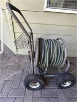 Metal Hose Reel Cart Heavy Duty Tires