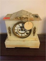 Ansonia Clock Co., New York, N.Y. White Alabaster.