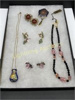 CLOISONNE AND TRANSLUSCENT BEADED JEWELRY