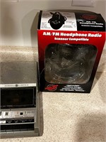 Vintage General Electric recorder & headphones