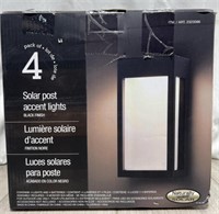 4 Pack Solar Post Accent Lights