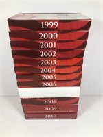1999-2010 Silver Proof Set Date Run w/Quarters
