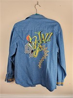 Bob Mackie art jean jacket