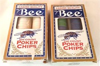 2 Boxes of Casino Quality "Bee" 100 Count Poker