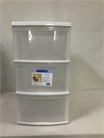 3 DRAWER PLASTIC STORAGE UNIT