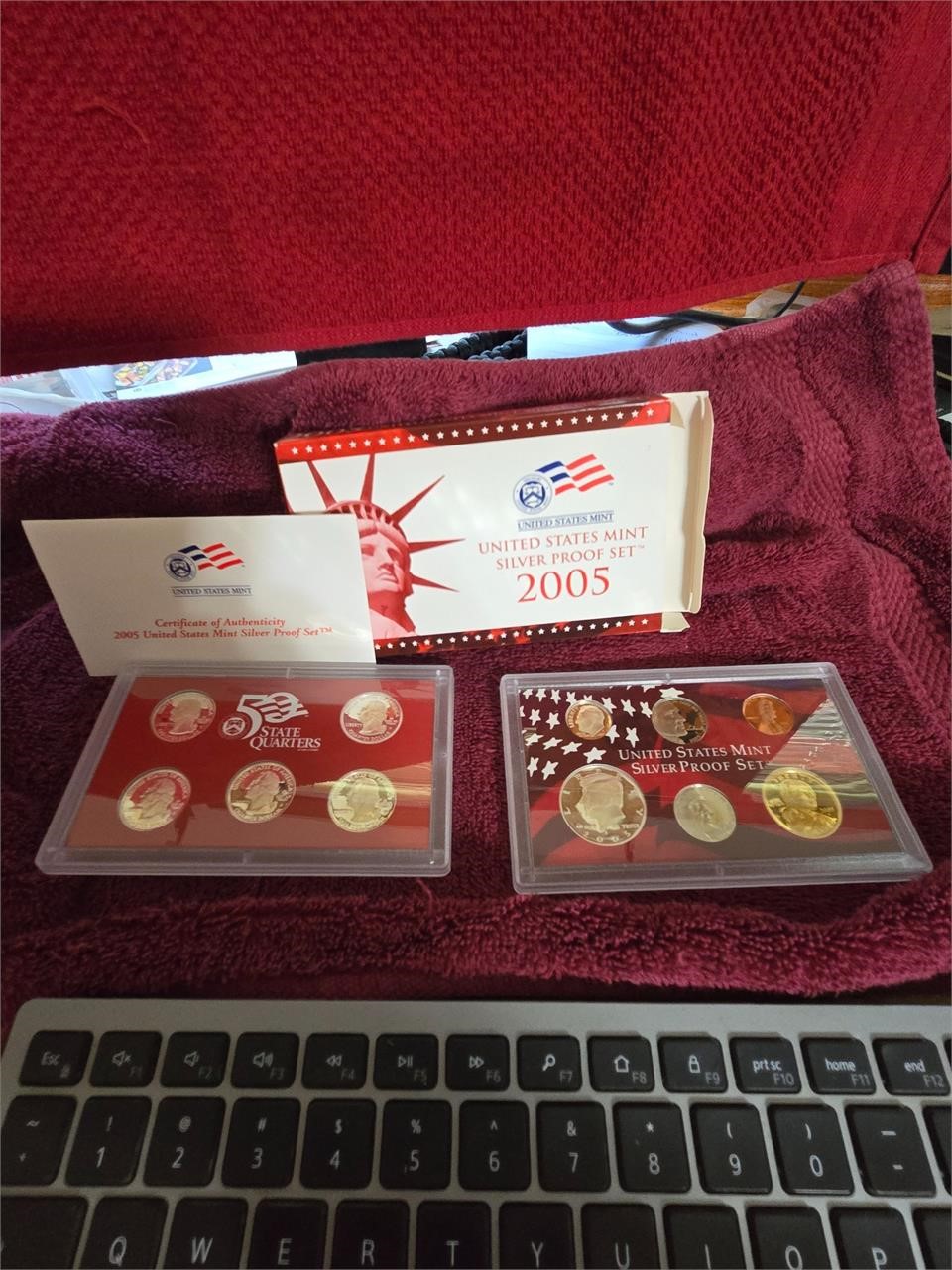 2005 US Mint Silver Proof Set 50 State Quarters