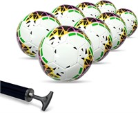 Practice Soccer Balls w/ Pump - 8 Pack - Size 5