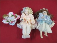 Collector Porcelain Dolls: 3 pc lot