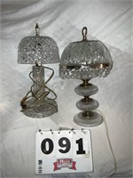 Glass table lamps, 26"tall