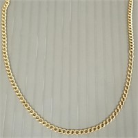 52" extra long 14K gold curb link necklace - 23.9