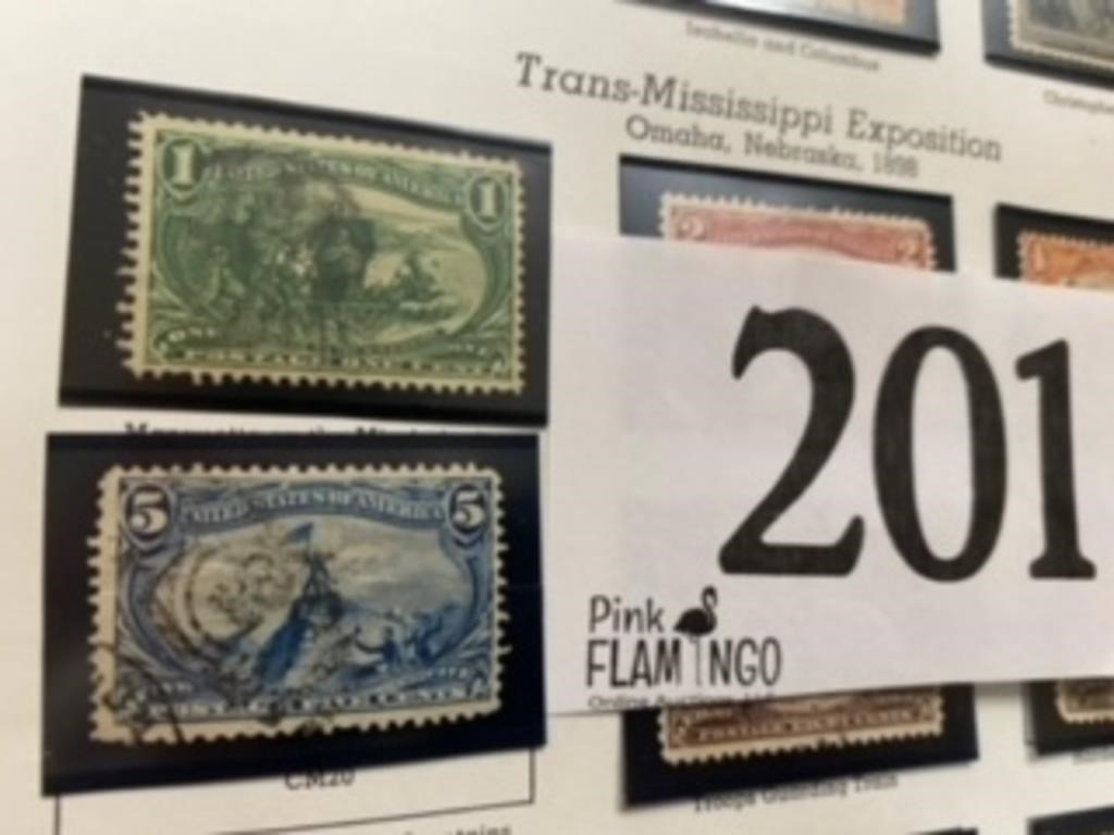 TRANS-MISSISIPPI EXPO 1,2,4,5,8,10 CENTS STAMPS