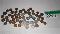Approx. 50 Misc. Coins (Mostly Canadian)