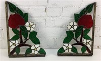 (2) 14x0 stained glass decor pieces
