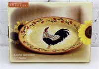 Home accents 15" rooster platter