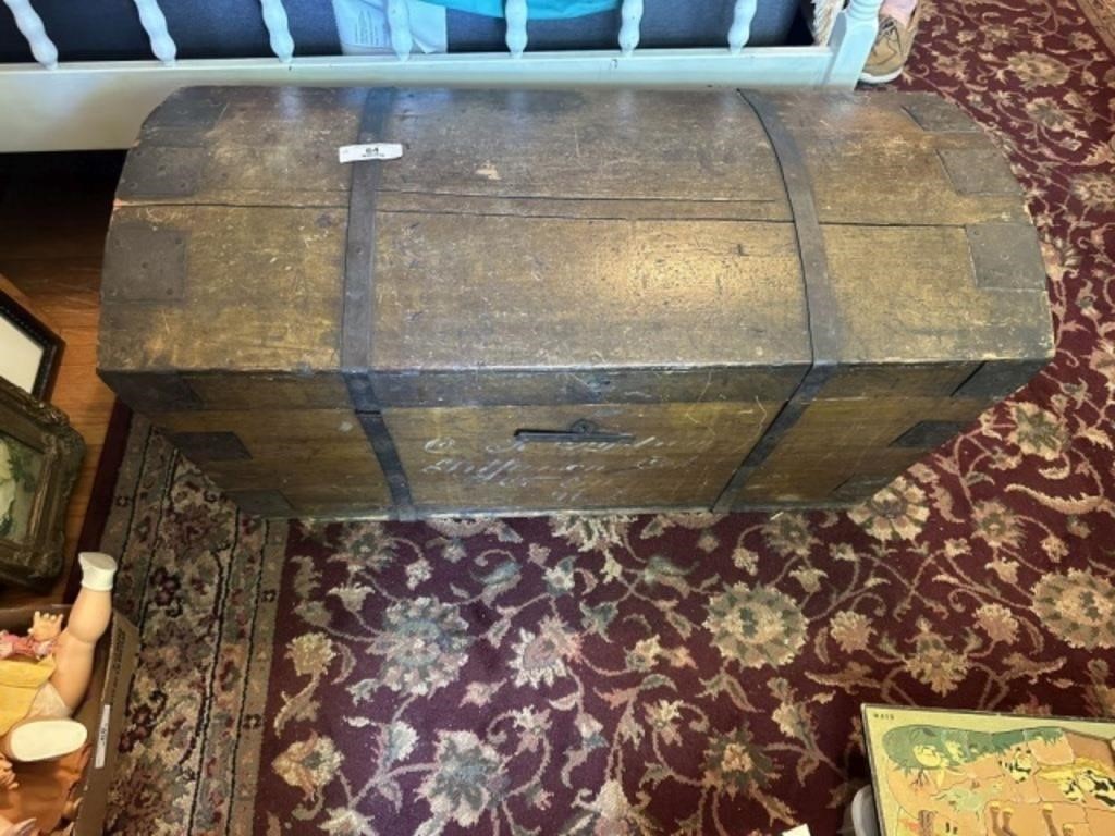 Antique Wood Trunk