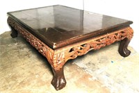 Ball & Claw Foot Ornate Carved Coffee Table