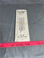 M. A. Hogan Elevator tin thermometer 16”