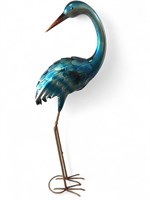 Metal Heron Crane Garden Statue Sculpture