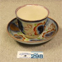Early Gaudy Ironstone Cup and Saucer