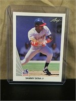 Mint 1990 Leaf Sammy Sosa Rookie Baseball Card