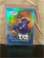 Mint Autographed Clayton Kershaw Card