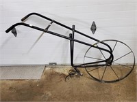 Vintage Black Metal Farming Plow