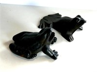 Pair Cast Iron Frogs