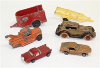 6 assorted toy vehicles - 2 cars are Zylmex