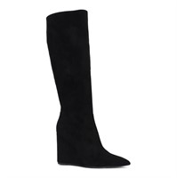 Yoki Erlinda Women's Wedge OTK Suede Boots