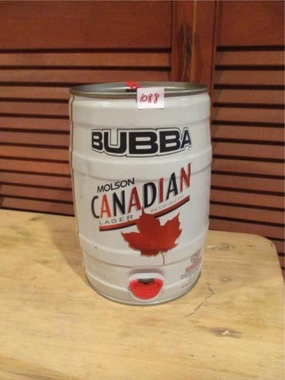 Molson Canadian tapped keg