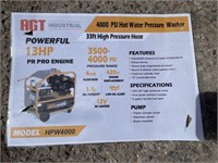 UNUSED 4,000 PSI Hot Water Pressure Washer