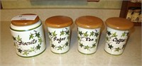 4-pc. pottery canister set
