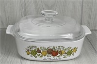 CORNING WARE SPICE OF LIFE 2 QT DISH W LID