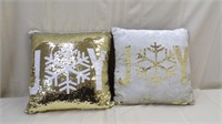 2 / 15" CHANGING SEQUIN PILLOWS