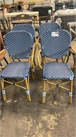1 LOT 4- NAVY/WHITE AND GOLD  INDOOR/ OUTDOOR