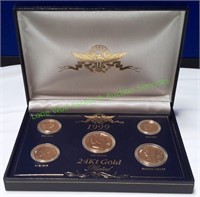 1999 24KT Gold-Plated Proof Coin Set