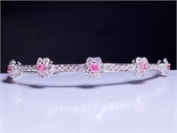 18Kt Gold Natural Pink Diamond Bangle