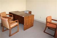 Office Setup: L Shaped desk (60"x29"x28), three or