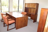 Office setup: Five drawer office desk (72" x 35" x