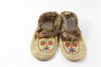 Cree-Metis of Canada Crafted, Beaded Moccasins