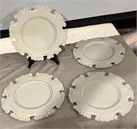SET of 4 White Plate Chargers, Set your Table!
