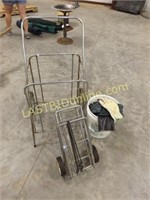 WIRE SHOPPING CART, LUGGAGE CART, GLOVES, KNEE PD