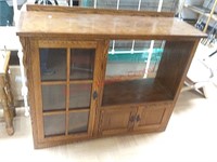 Wood tv stand cabinet, 54 w x 43 t x 18 d