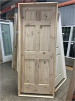 32" x 6' 8" LH 6 Panel Knotty Pine Interior Door